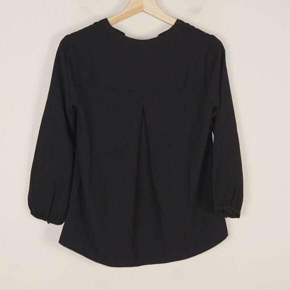 J Crew Open Neck V Neck 365 Crepe Top Womens Shirt Sz XXS - Picture 2 of 4